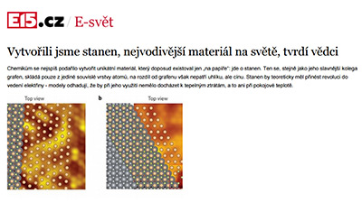 Stanen – nejvodivější materiál na světě – článek (CZ)